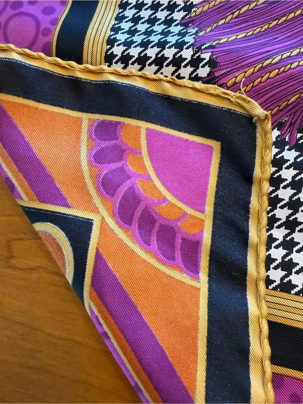 Large vintage Christian Dior silk twill scarf